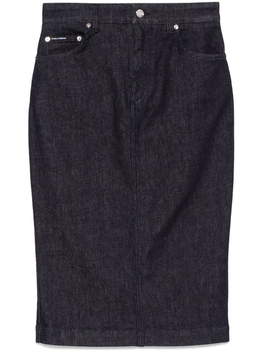 Dolce & Gabbana denim midi skirt Skirts Dolce & Gabbana Dark Slate Gray