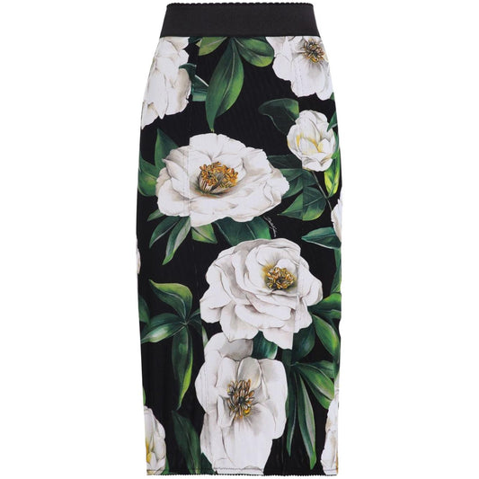 Dolce & Gabbana Floral print elastic pencil skirt Skirts Dolce & Gabbana Dark Slate Gray