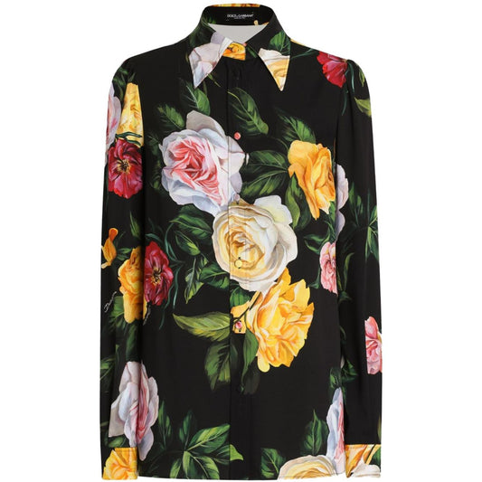 Dolce & Gabbana silk-charmeuse shirt Shirts Dolce & Gabbana Tan