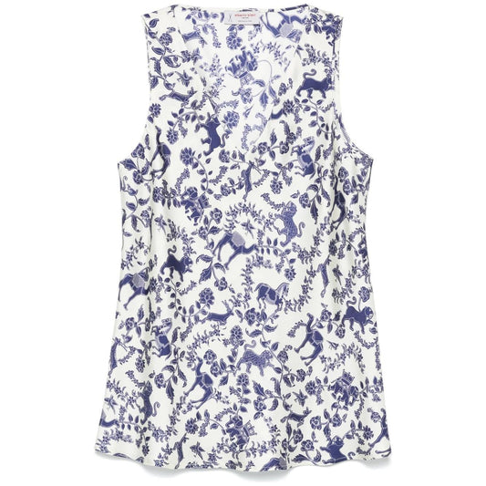 Alberto Biani tank top with print Topwear Alberto Biani Dim Gray