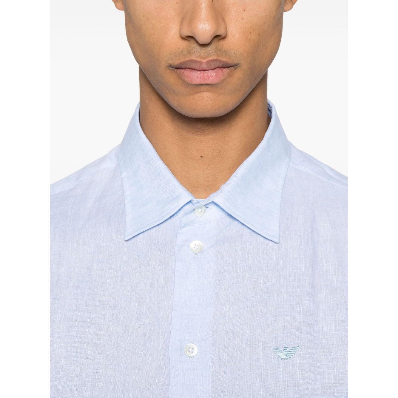 Emporio Armani logo-embroidered long-sleeve shirt 01SM0L010F9700-P25