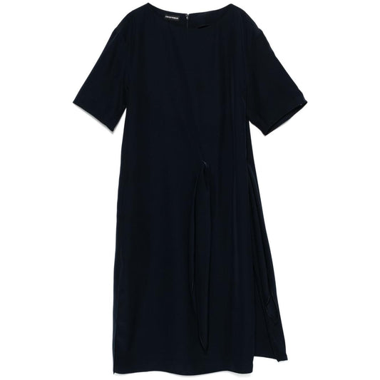 Emporio Armani Short dress with side knot Dresses Emporio Armani Black