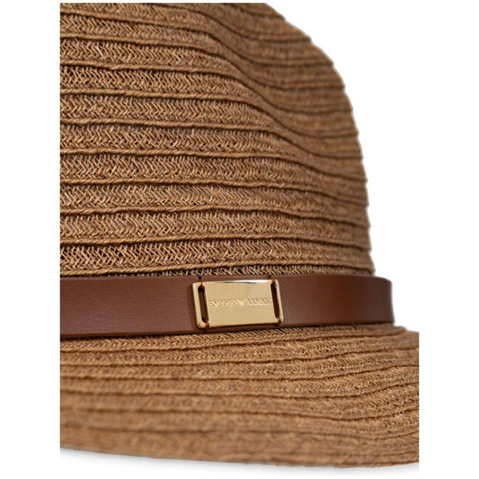 Emporio Armani Hats Leather Brown Scarves Hats & Gloves Emporio Armani Sienna