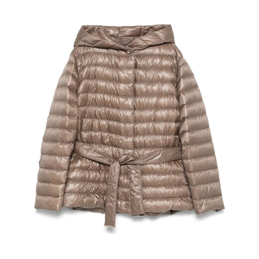 Herno Coats Dove Grey Jackets Herno Rosy Brown