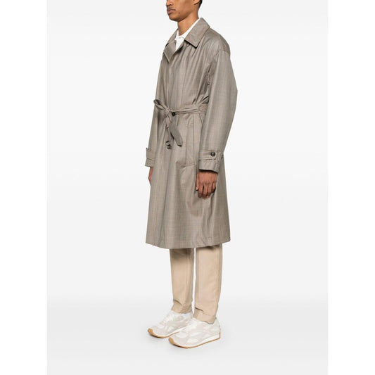 Emporio Armani virgin-wool trench coat Jackets Emporio Armani White Smoke