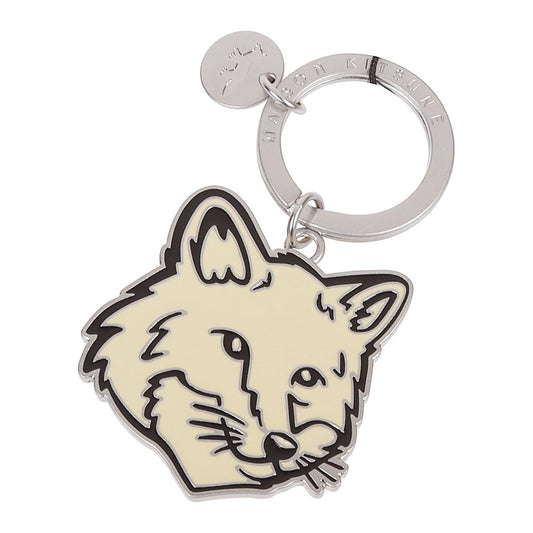 MAISON KITSUNE' Keychains Yellow Small Leather Goods Maison Kitsune Gray