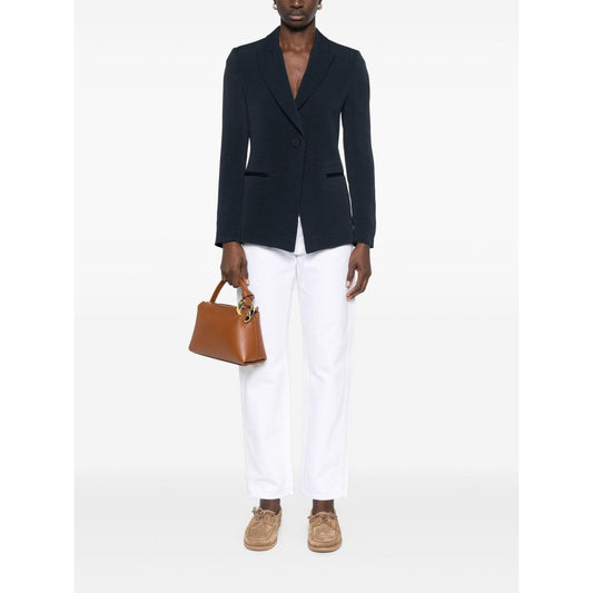 Emporio Armani Icon single-breasted blazer Jackets Emporio Armani White Smoke