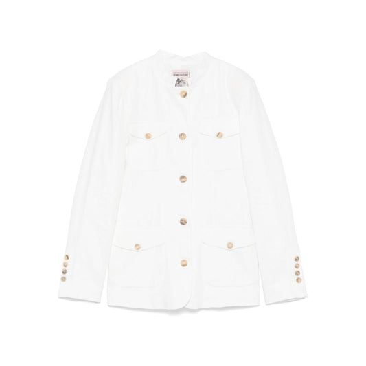 Semicouture Jackets White Jackets Semicouture White Smoke