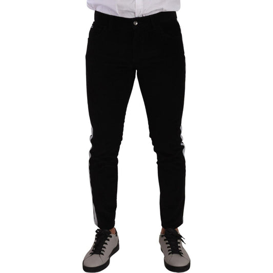Dolce & Gabbana Elegant Slim-Fit Cotton Black Jeans Dolce & Gabbana Black