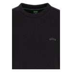 Hugo Boss Elegant Black Cotton Round Neck Sweatshirt 4063534376382