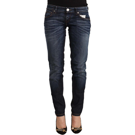 Acht Chic Low Waist Skinny Denim Jeans Acht Dark Slate Gray