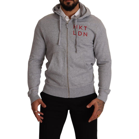 Elegant Hackett Full Zip Hooded Sweater Hackett Dim Gray