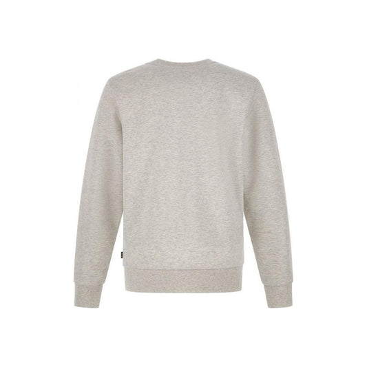 Hugo Boss Elegant Grey Round Neck Cotton Sweatshirt Hugo Boss Gray