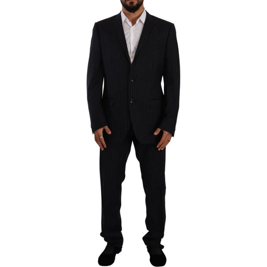Domenico Tagliente Sleek Grey 2-Piece Mens Suit with Notch Lapels Domenico Tagliente Black