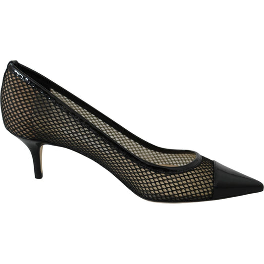 Jimmy Choo Chic Patent Mesh Pointed Pumps Jimmy Choo Black