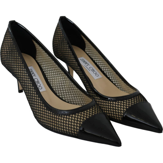 Jimmy Choo Chic Patent Mesh Pointed Pumps Jimmy Choo Black