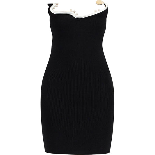 Christopher Esber knitted mollusk mini Dresses Christopher Esber Black