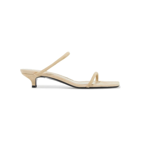 Toteme minimalist suede leather sandals Sandals Toteme Light Gray