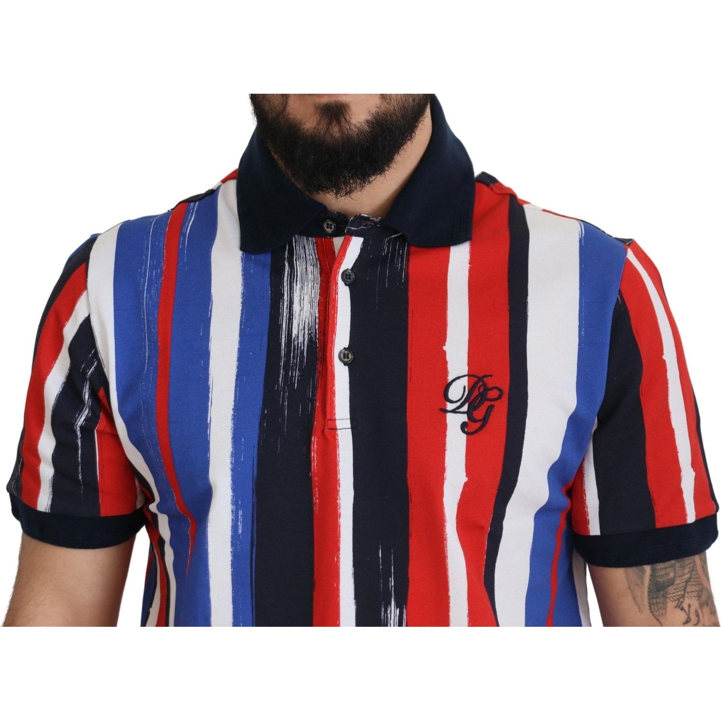 Dolce & Gabbana Multicolor Cotton Polo Top T-shirt