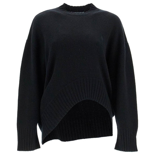 The Attico asymmetric wool and cashmere pullover Knitwear The Attico Black