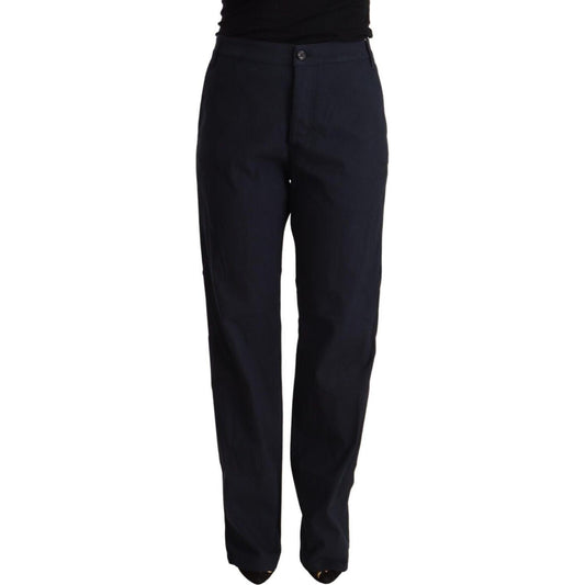 Exte Black High Waist Tapered Cotton Pants 1728,3% Elastane,67345645728,Black,Casual Pants - Pants - Clothing,Clothing,Exte,IT50|3XL,Jeans & Pants - Women - Clothing,Materials: 97% Cotton,New with tags,Pants - Clothing,Women,Women - Clothing