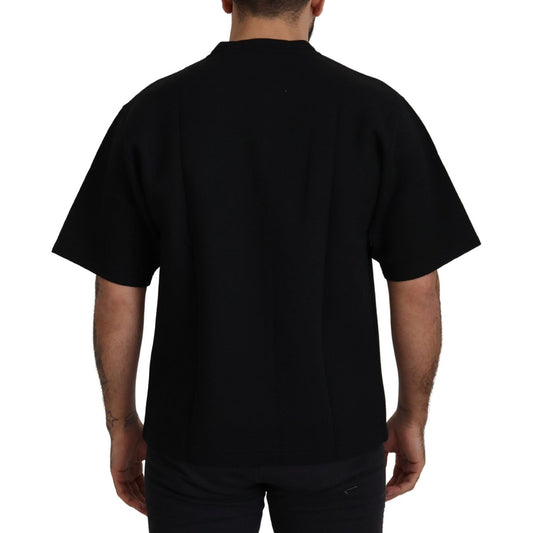 Dolce & Gabbana Elegant Black Cotton Blend Crewneck T-Shirt Dolce & Gabbana Black