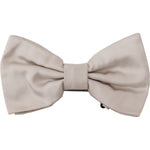 Dolce & Gabbana Gray 100% Silk Adjustable Neck Papillon Tie FT3621