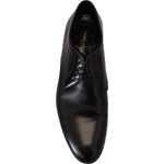 Dolce & Gabbana Black Leather Formal Dress Shoes MV4831- 39.5