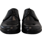 Dolce & Gabbana Black Leather Formal Dress Shoes MV4831- 39.5