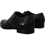 Dolce & Gabbana Black Leather Formal Dress Shoes MV4831- 39.5