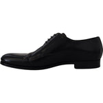 Dolce & Gabbana Black Leather Formal Dress Shoes MV4831- 39.5
