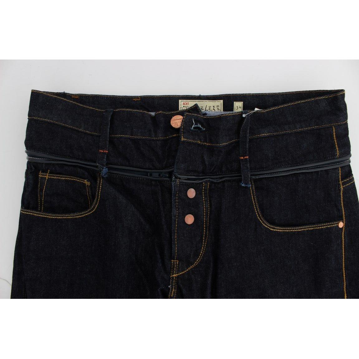 Acht Blue Cotton Regular Straight Fit Jeans