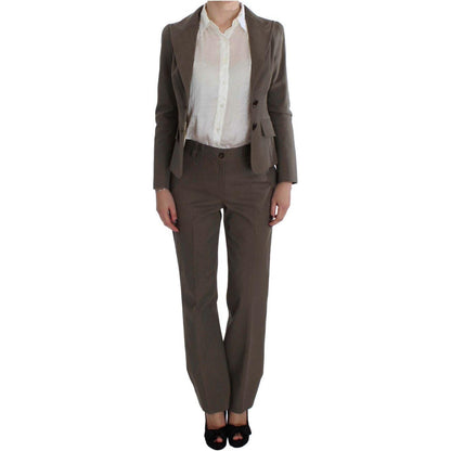BENCIVENGA Beige Wool Cotton Suit 1728,20% Cotton,67345645728,Beige,BENCIVENGA,Clothing,IT40 | M,IT48 | XL,Material: 80% Wool,New with tags,Suits & Blazers - Clothing,Suits & Blazers - Women - Clothing,Two-Piece Suits - Suits & Blazers - Clothing,Women,Wo