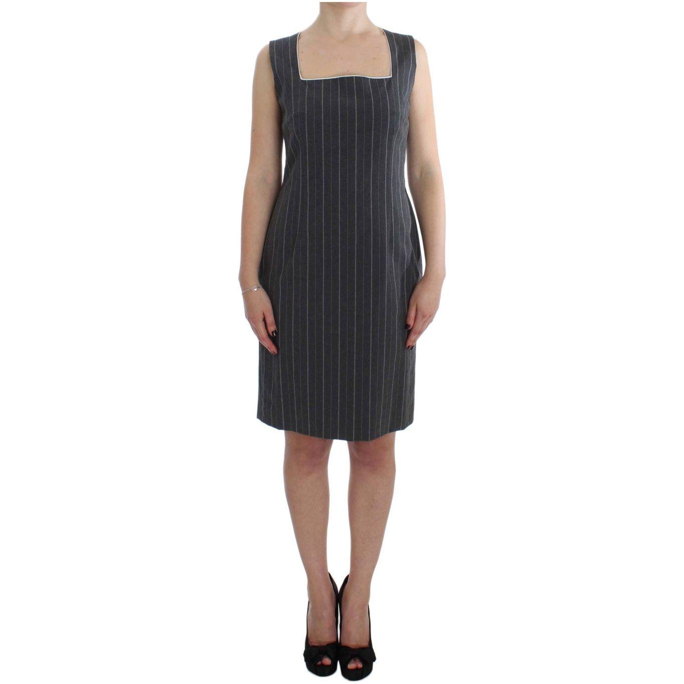 BENCIVENGA Gray Stretch Suit Sheath Dress & Blazer Set