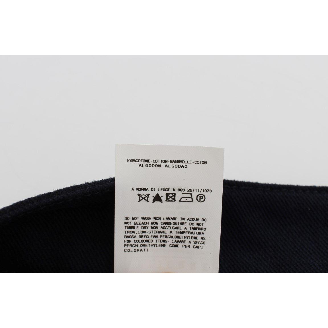 GF Ferre Blue Cotton Denim Mini Skirt