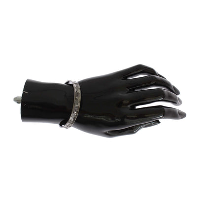 Nialaya Gray Rhodium 925 Silver Bangle Bracelet