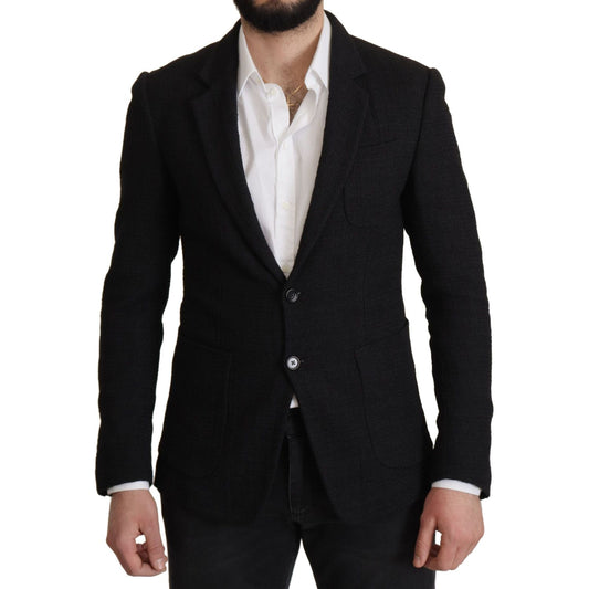 Dolce & Gabbana Elegant Single Breasted Wool Blazer Dolce & Gabbana Black