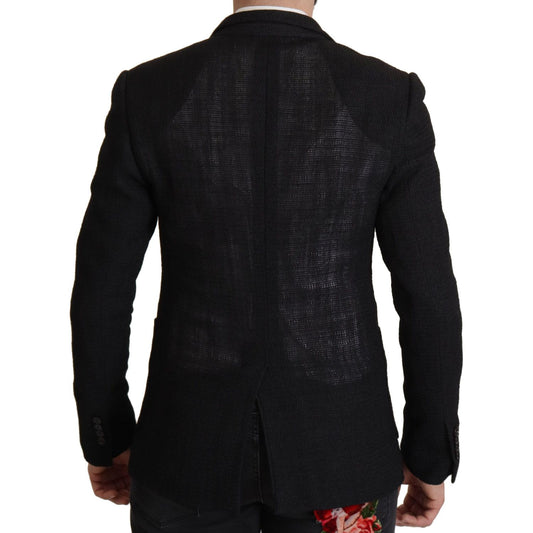 Dolce & Gabbana Elegant Single Breasted Wool Blazer Dolce & Gabbana Black