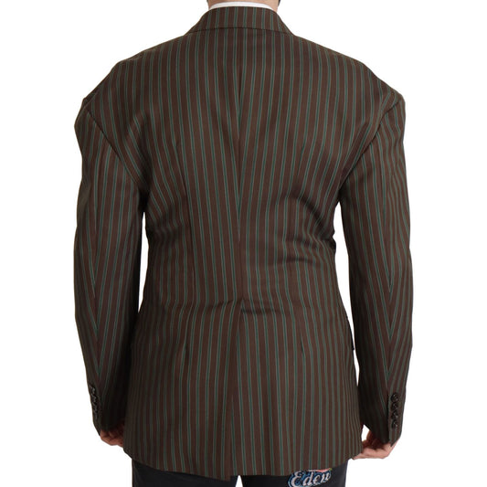 Dolce & Gabbana Multicolor Striped Double Breasted Blazer Dolce & Gabbana Dark Slate Gray