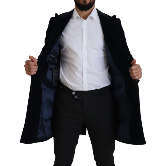 Dolce & Gabbana Elegant Black Cotton Long Cardigan Jacket Dolce & Gabbana Gray