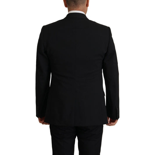 Dolce & Gabbana Elegant Black Martini Blazer and Vest Ensemble Dolce & Gabbana Black