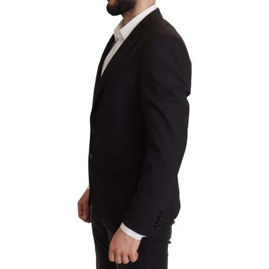 Dolce & Gabbana Elegant Slim Fit Black Blazer Jacket Dolce & Gabbana Black