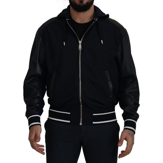 Dolce & Gabbana Elegant Black Bomber Blouson Jacket Dolce & Gabbana Black