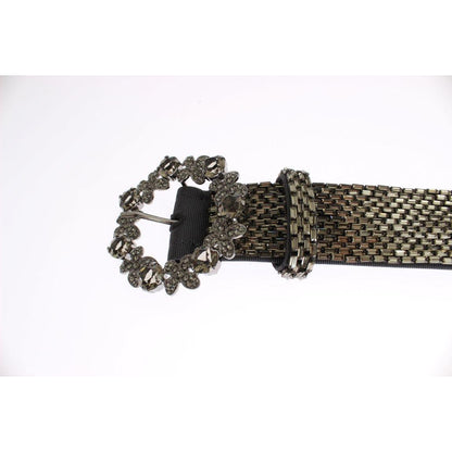 Dolce & Gabbana Crystal Buckle Sequined Waist Belt