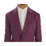 Dolce & Gabbana Purple Cashmere Slim Fit Blazer Jacket SIG50054-1