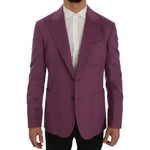 Dolce & Gabbana Purple Cashmere Slim Fit Blazer Jacket SIG50054-1