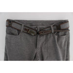 Ermanno Scervino Gray Cotton Slim Fit Casual Bootcut Pants SIG30298-1