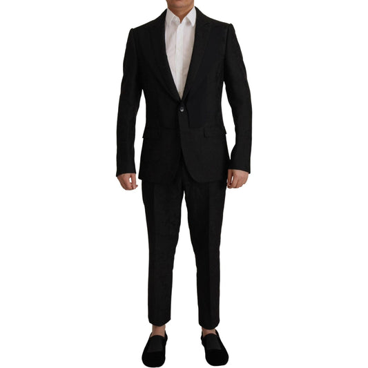 Dolce & Gabbana Elegant Black Two-Piece Martini Suit Dolce & Gabbana Black
