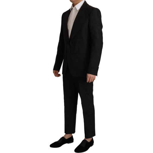 Dolce & Gabbana Elegant Black Two-Piece Martini Suit Dolce & Gabbana Black