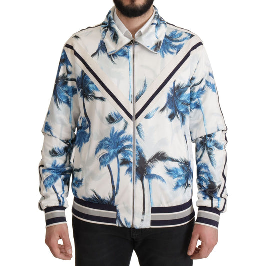 Dolce & Gabbana Chic Multicolor Full Zip Sweater Dolce & Gabbana Light Gray